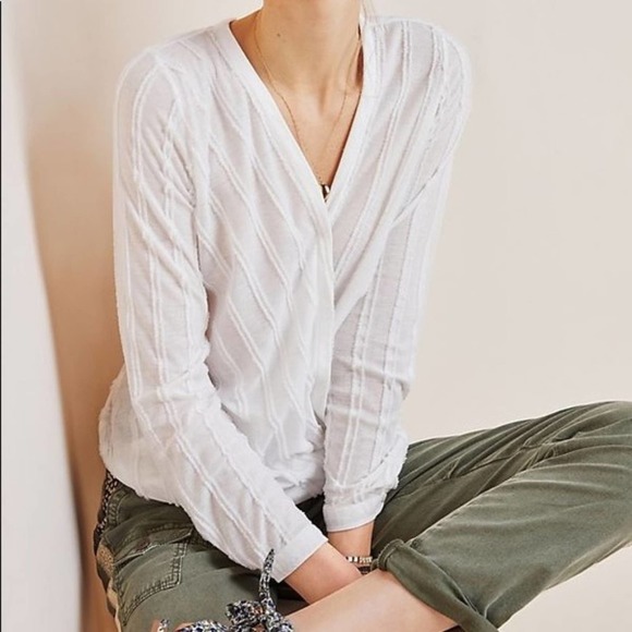 Anthropologie Tops - Anthropologie Maeve Audre Textured Top Size Medium
